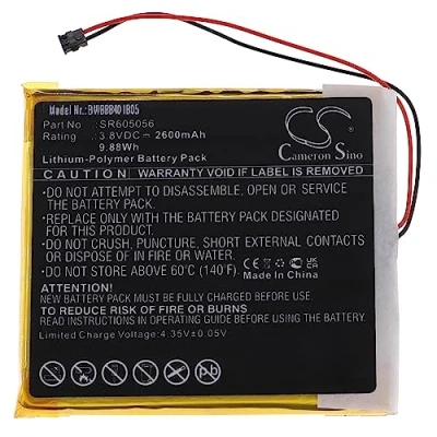 Abbildung von vhbw Akku Ersatz für Astell &amp; Kern SR605056 MP3 Player Musik (2600mAh, 3,8V, Li Polymer)