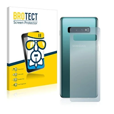 Abbildung von BROTECT Schutzglas für Samsung Galaxy S10 Plus (Rückseite) Schutzfolie Panzer Folie Glas [Extrem Kratzfest 9H, Anti Fingerprint, Ultra Transparent]