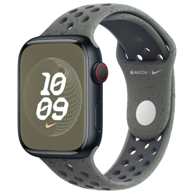 Abbildung von Apple Watch Armband Original Silikon und TPU (weich) Grün Geeignet für Series 1 9 / SE Ultra (2)