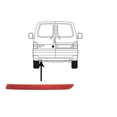 Abbildung von VAN WEZEL 5790939 Rückstrahler links, Stoßfänger VOLKSWAGEN: Multivan 5 (7HM, Transporter Bus, Kastenwagen