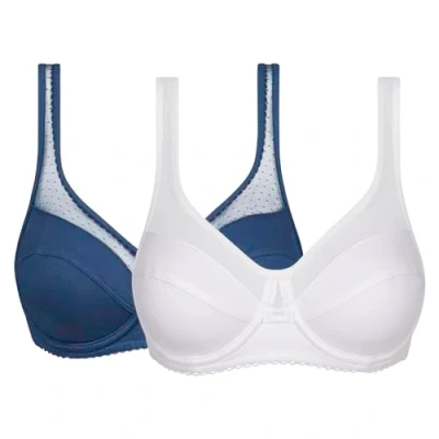 Abbildung von Dim Bh Bügel Generous Bio Bauwolle Damen x2, Blau/Weiß, 85D