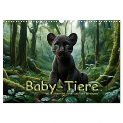 Abbildung von Baby Tiere (Wandkalender 2025 DIN A3 quer), CALVENDO Monatskalender