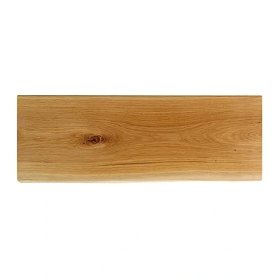 Abbildung von Natural Goods Berlin 1x Design Regalbrett Live Edge Eiche Massivholz Naturkante Regalboden Bohle Baumkante Hängeregal Wandboard Wohnzimmer Esszimmer Küche Kinderstube (15 30cm Tiefe, 130cm Breite)