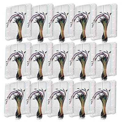 Abbildung von AZDelivery 5 x Breadboard Kit 3 65Stk. Jumper Wire Kabel M2M und Mini 400 Pins kompatibel mit Arduino Raspberry Pi