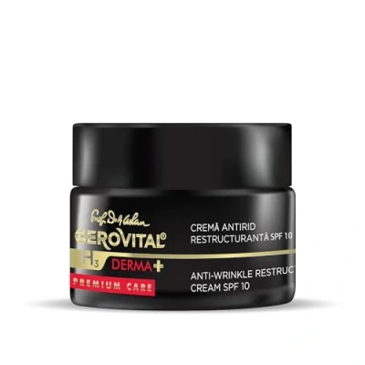 Abbildung von Anti Falten Restrukturierungs Gesichtscreme LSF 10, reduziert Falten, stellt die Elastizität und Festigkeit der Haut wieder her, 50 ml, Gerovital H3 Derma + Premium Care
