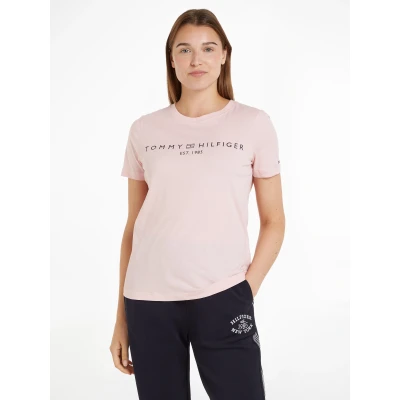 Abbildung von Tommy Hilfiger LOGO Tshirt print, Damen, Größe: XS, Delicate pink