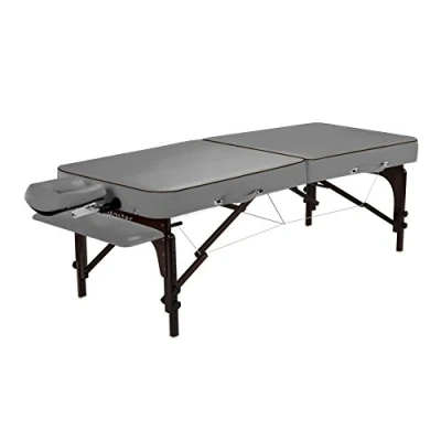 Abbildung von Master Massage Montour Mobil Massageliege Reiki Kosmetikliege Therapiebett Klappbar Holz 71cm Grau