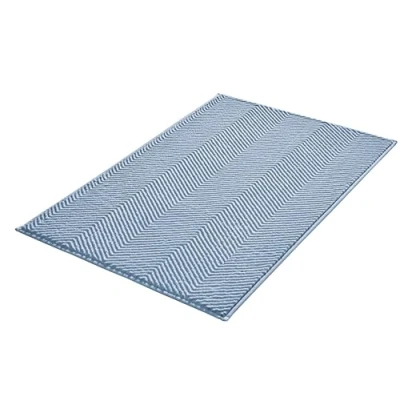 Abbildung von Kleine Wolke Badteppich Zigzag, 60x90 cm, Hellblau