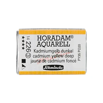 Abbildung von Schmincke HORADAM® AQUARELL feinste Künstler Aquarellfarben, 226 Kadmiumgelb dunkel, 14 043, 1/1 Näpfchen