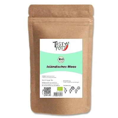 Abbildung von Tasty Pott Bio Isländisches Moos getrocknet I Teekraut Nordische Kräuter Kräutertee Island Vegane Ernährung Tee kochen Tea Im Beutel 1000g
