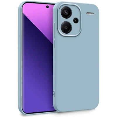 Abbildung von MyGadget Hülle für Xiaomi Redmi Note 13 Pro Plus 5G Zweilagige Handyhülle mit Kameraschutz Cover Innenfutter &amp; Silikon außen Hell Blau