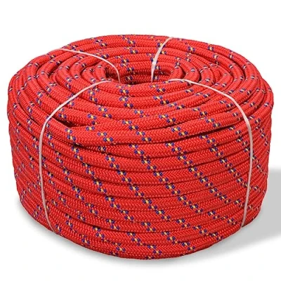 Abbildung von vidaXL Bootsseil Polypropylen 14mm 50m Rot PP Seil Schnur Tauwerk Flechtleine