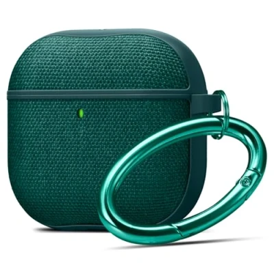 Abbildung von Spigen Urban Fit Hülle Case kompatibel mit AirPods 4 (2024) Mitternachtsgrün