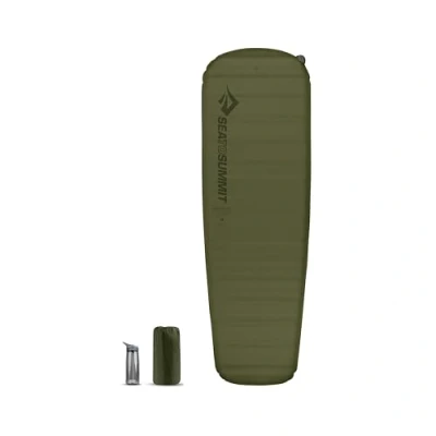 Abbildung von Sea to Summit Camp Plus Self Inflating Isomatte Large Dicke &amp; warme Schlafmatte Reparatur Kit Pillow Lock System 4 Jahreszeiten Camping 198 x 64cm Green 1185g
