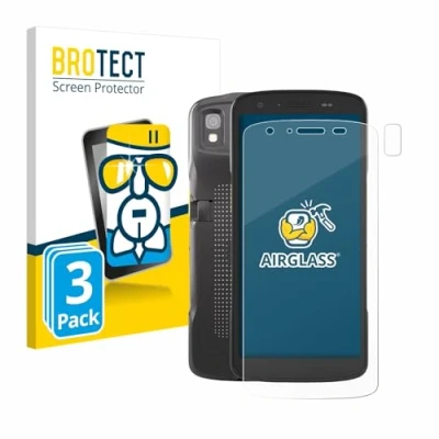 Abbildung von BROTECT Schutzglas für Zebra TC27 (Display+Kamera) (3 Stück) Schutzfolie Panzer Folie Glas [Extrem Kratzfest 9H, Anti Fingerprint,