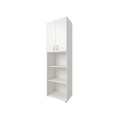Abbildung von möbelando Kombi Schrank Beistellschrank Aktenschrank Standschrank Regal Büro Trio 23&quot; Weiß