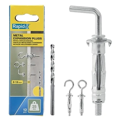 Abbildung von trockenbau dübel m8x32 schraube 4l+4o+4c 12 stück, kiste