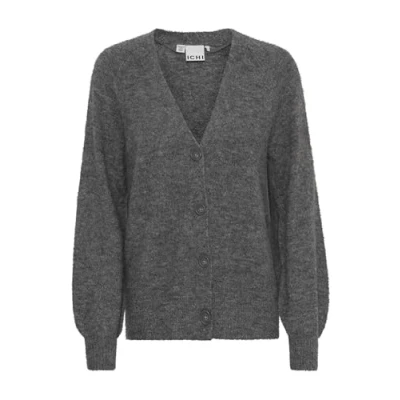 Abbildung von ICHI Ihkamara Strickjacke, Damen, Größe: Medium, Dark grey melange