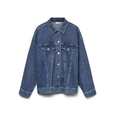Abbildung von Vero Moda Damen Vmtessa Ls Oversize Jacket Ga Noos, Medium Blue Denim, x_s