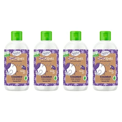 Abbildung von 4er Pack Dresdner Essenz Dreckspatz Schaumbad Träum gut Lavendel Duft 4 x 300 ml Badezusatz vegan