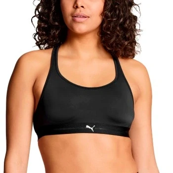Abbildung von Puma Women Sporty Padded Bustier, Damen, Größe: Small, Black