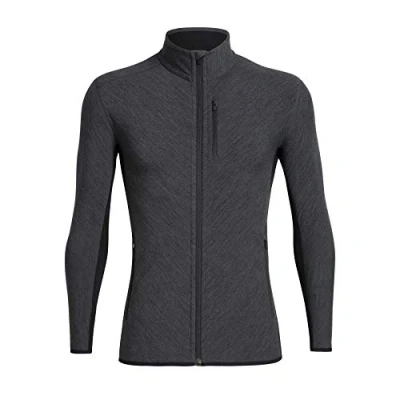 Abbildung von Icebreaker Merino Descender LS ZIP Fleecejacke, Herren, Größe: Medium, Black