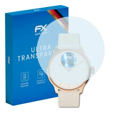 Abbildung von atFoliX Schutzfolie kompatibel mit Withings ScanWatch Light 37 mm Folie, ultraklare FX Displayschutzfolie (3X)