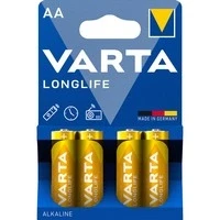 Abbildung von Varta 4 4106 Longlife AA / Mignon Alkaline Batterien im 4er Blister Batterie