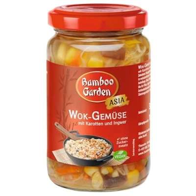 Abbildung von Bamboo Garden Wok Gemüse, 330 g, Abtropfgewicht 180 g (Verpackungsdesign kann abweichen)