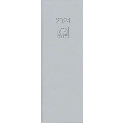 Abbildung von Tagevormerkbuch Recycling 2024 Bürokalender 10,4x29,6 cm 2 Tage auf 1 Seite Recyclingpapier mit Eckperforation und Leseband 801 0703