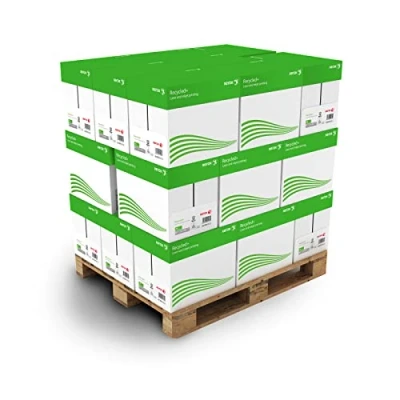 Abbildung von Xerox Recycled+ Papier 003R91912 DIN A4 80 g/m² Kopierpapier für Laserdrucker und Kopierer aus 100% Altpapier 24 Kartons, 120 Pakete, 60.000 Blatt