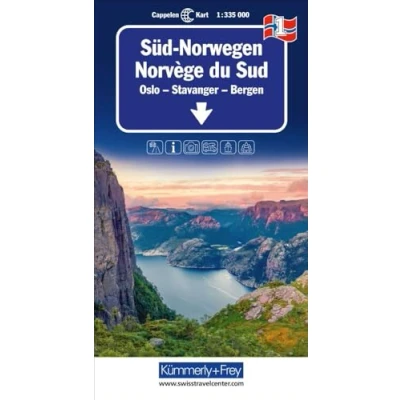 Abbildung von Kümmerly+Frey Regional Strassenkarte 1 Süd Norwegen 1:335.000: Mit Oslo, Stavanger und Bergen. Inkl. Ortsverzeichnis Reiseinformationen