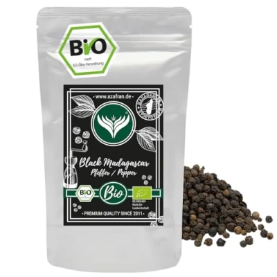 Abbildung von Azafran BIO Pfeffer (Pfefferkörner ganz) aus Madagaskar schwarz 250g