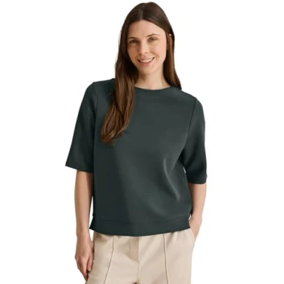 Abbildung von Cecil Damen Kurzarm Sweatshirt Grün XL