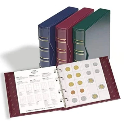 Abbildung von Leuchtturm, Numis Classic, Album (4 Ringe) ohne Inhalt, inkl. Schutzkassette Grün Abm: 235x240x60 mm. pro Stk.