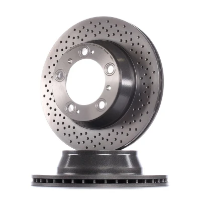 Abbildung von BREMBO COATED DISC LINE 09.6665.11 Bremsscheibe 299 24 5 gelocht/innenbel. beschichtet hochgekohlt mit Schrauben PORSCHE: 911 Coupe, Targa