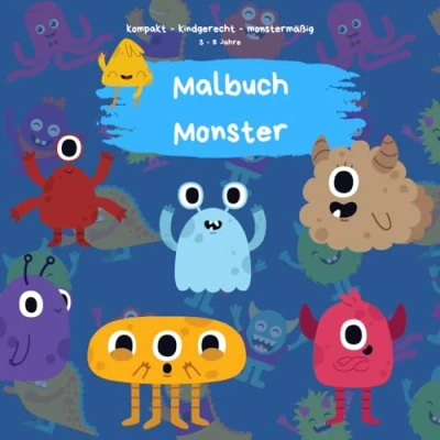 Abbildung von Monster Malbuch 50 gruselige und lustige Motive: kreativ, kindgerecht, kompakt monstermäßig
