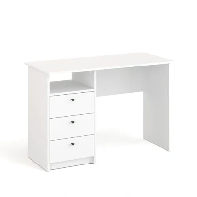 Abbildung von KOMTO Schreibtisch Oslo 110 H Griffe Computertisch Klein Arbeitstisch mit Schubladen, Büro PC Tisch Kinderschreibtisch x 50 74 cm