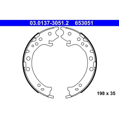 Abbildung von ATE 03.0137 3051.2 Handbremsbeläge ohne Hebel HONDA: CR V 3, 4, 2