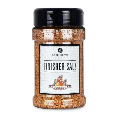 Abbildung von Ankerkraut Finisher Salz, BBQ Gewürzmischung zum Kochen und Grillen, entwickelt mit tobiasgrillt, 190g im Streuer