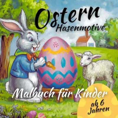 Abbildung von Ostern Hasenmotive für Kinder ab 6 Jahren Malbuch und Ostergeschenk : Kleine Ostergeschenke