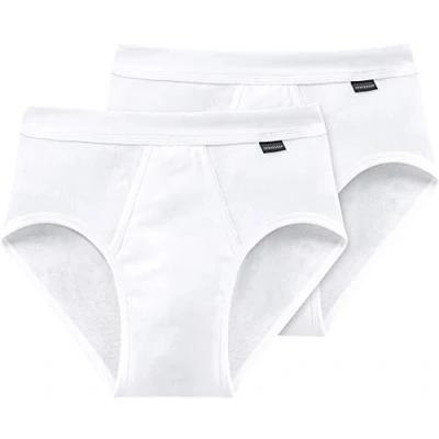 Abbildung von Schiesser Herren 2 Pack Sportslip Mit Eingriff Essential Feinripp Slip, Weiss_205159, 3XL EU