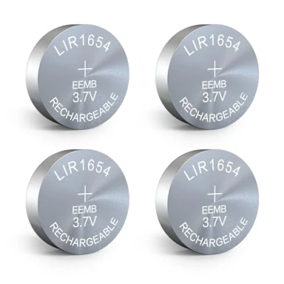 Abbildung von EEMB 4PACK LIR1654 wiederaufladbare Batterie 3.7V Lithium Ionen Knopf Batterien Münzzelle für Kopfhörer Wearable Gerät Uhr