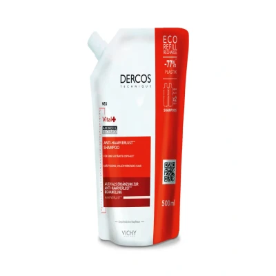 Abbildung von Vichy HAIR CARE Dercos VITAL+ ANTI Haarverlust Shampoo 50 Shampoo, Damen, Größe: 500 ml, Weiß