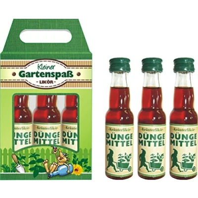 Abbildung von 3er Kräuterlikörbox Kräuterlikör Box 3 x 0,02 L 32% vol. für Männer Männergeschenk Hobby Hobbygärtner bester Gärtner zum Geburtstag Düngermittel (Kleiner Gartenspaß 52064)