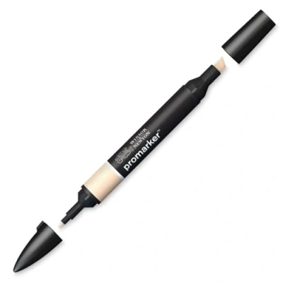 Abbildung von Winsor &amp; Newton 0203623 ProMarker Professioneller Layoutmarker 2 Spitzen, fein breit für Zeichnungen, Design Layouts Seidige Zitrone