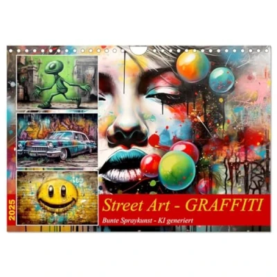 Abbildung von Street Art Graffiti (Wandkalender 2025 DIN A4 quer), CALVENDO Monatskalender