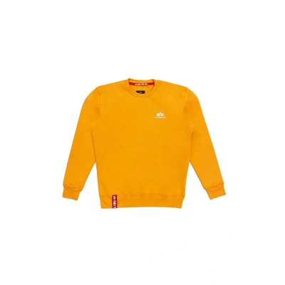 Abbildung von Alpha Industries Basic Small LOGO Sweatshirt, Herren, Größe: Medium, Tangerine