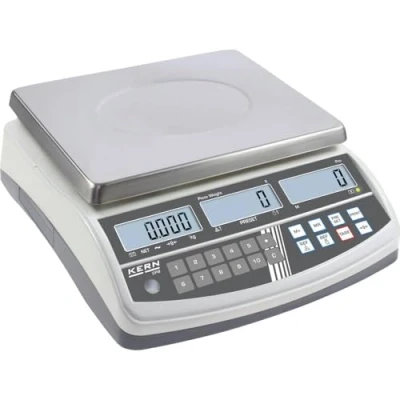 Abbildung von KERN Zählwaage CPM 30K0.5N (Wägebereich max. 30 kg, Ablesbarkeit 0,5 g, kleinstes Teilegewicht 5 g/Stück, Akkubetrieb, Zählmodus/Wiegemodus)