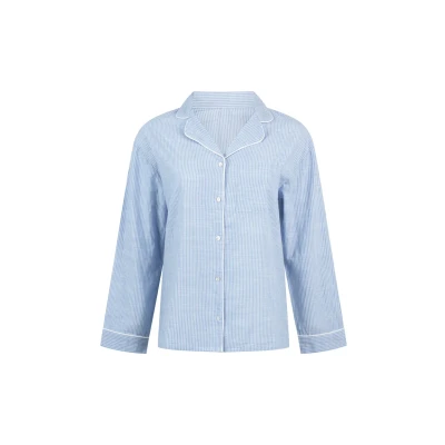 Abbildung von Hunkemöller Stripe Nachtwäsche Shirt, Damen, Größe: XS, Blue